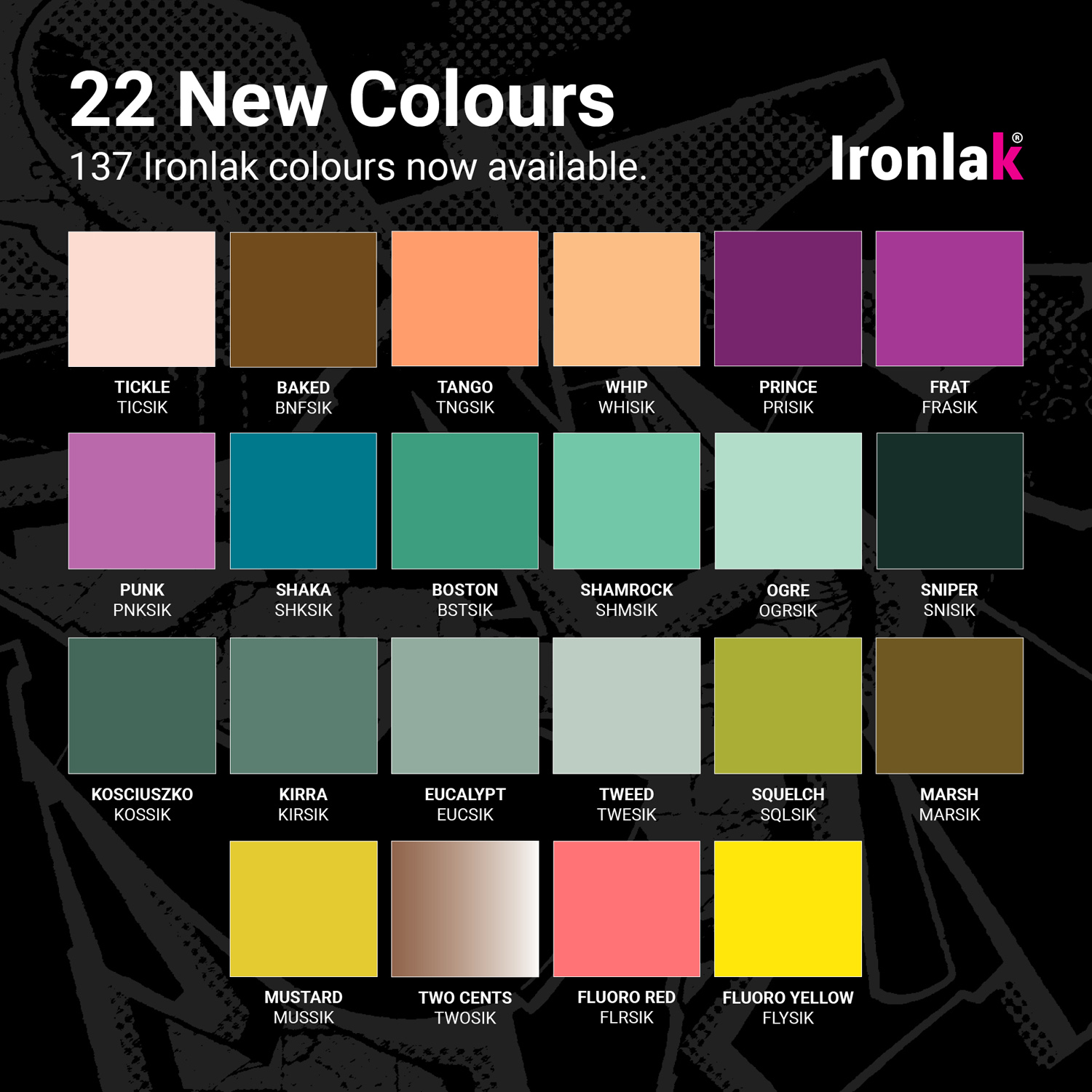 Kobra Spray Paint Colour Chart