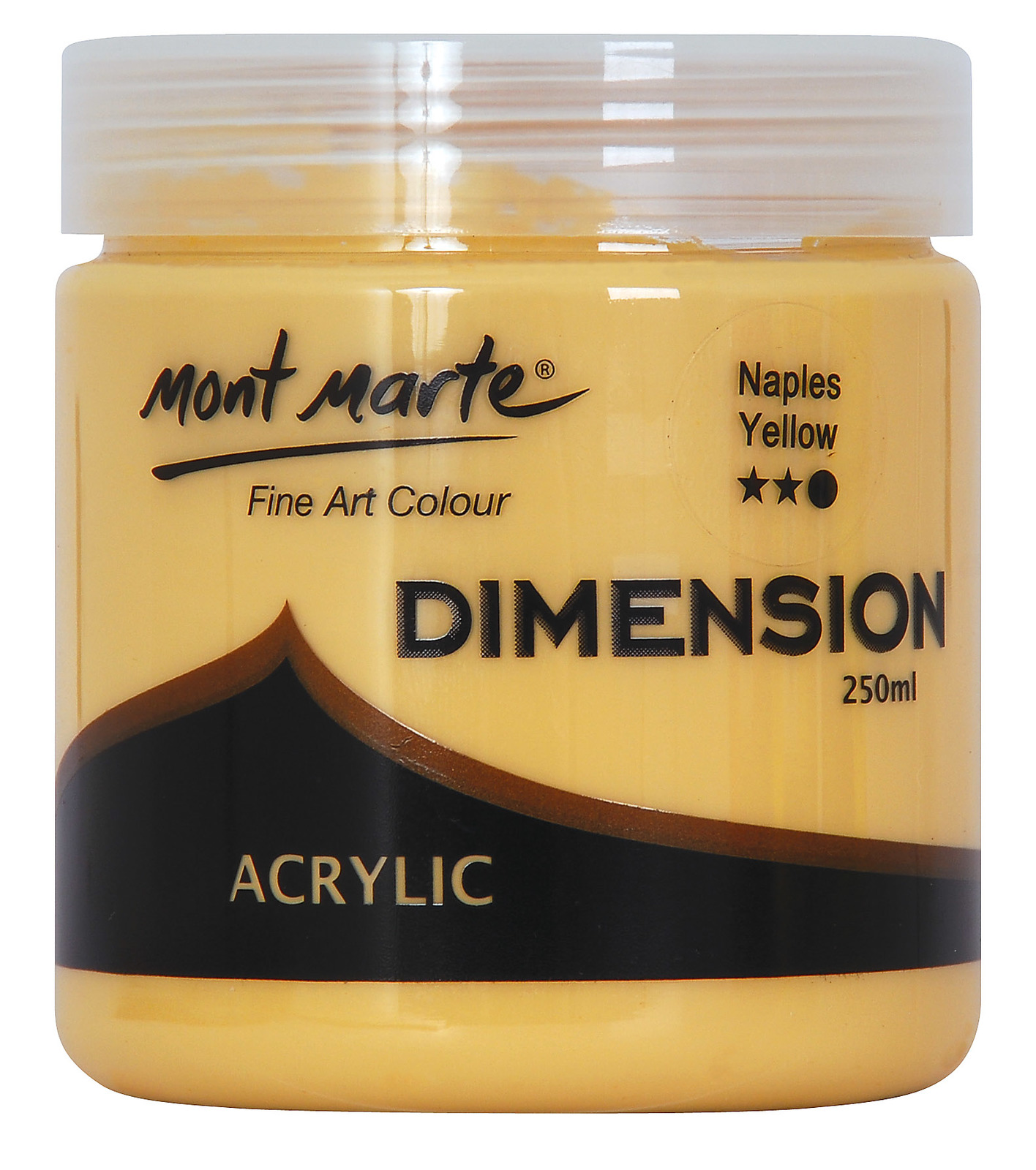 Dimension Acrylic Paint Naples Yellow 250mls Mont Marte