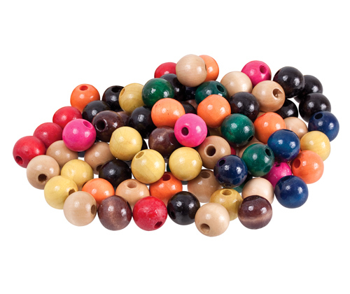 thumbnail image 2 of 1000x 10mm Wooden Round Beads – Assorted Colors, Glossy Finish, Bulk Wholesale Craft Supply 2 of 4
