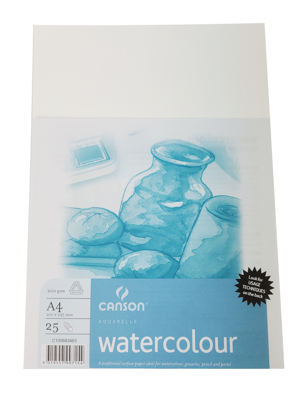 Canson Aquarelle Watercolour Paper A3 200gsm 25 Sheets