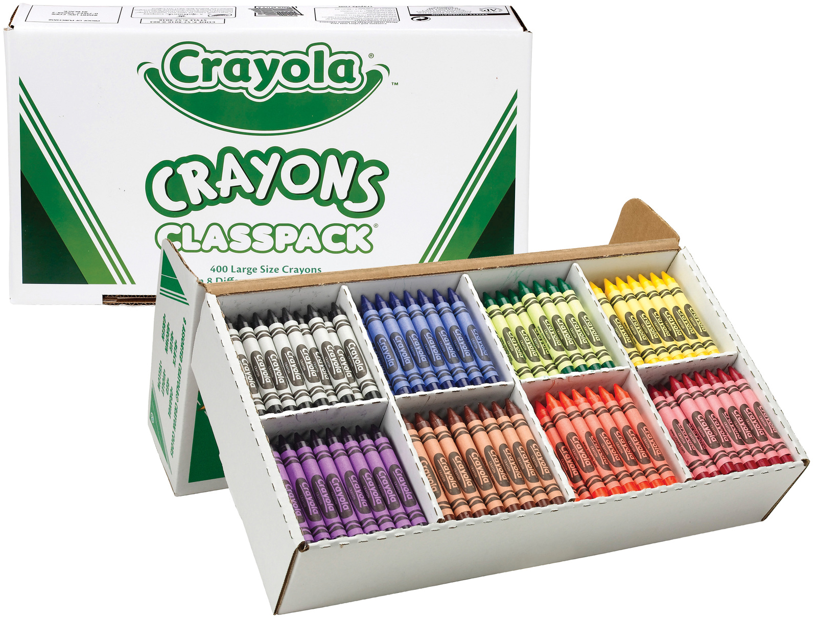 Crayola Large Crayons Classpack 8 Colors 400/Box