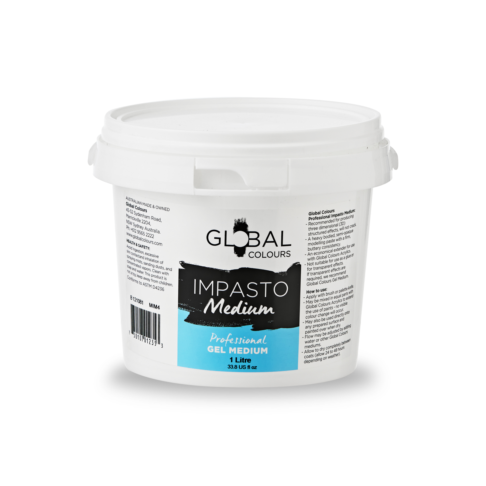 Global Colours Impasto Medium - Professional Artist Gel Medium