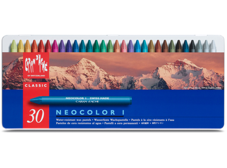 Caran d'Ache Neocolor Pastels 1 Assorted Tin of 30 - Caran D'Ache