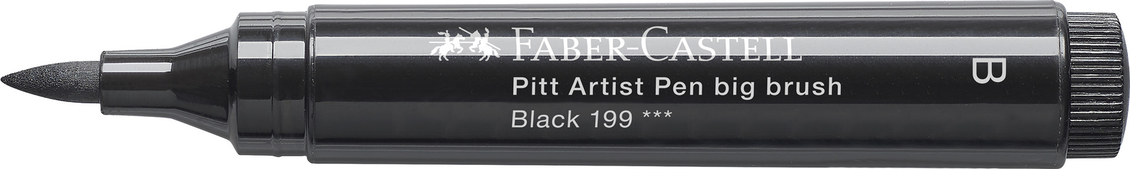 Faber-Castell Pitt Big Brush Pens - 4 Pack, Black No. 199