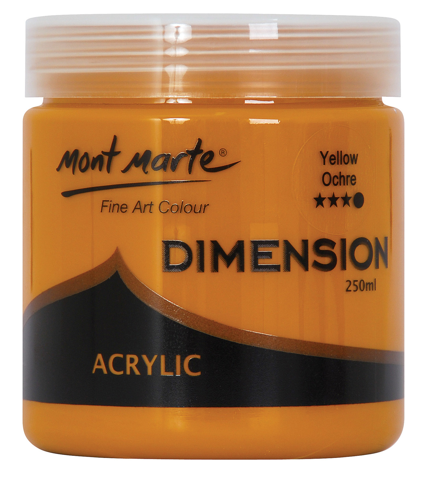 Dimension Acrylic Paint Yellow Ochre 250mls Mont Marte
