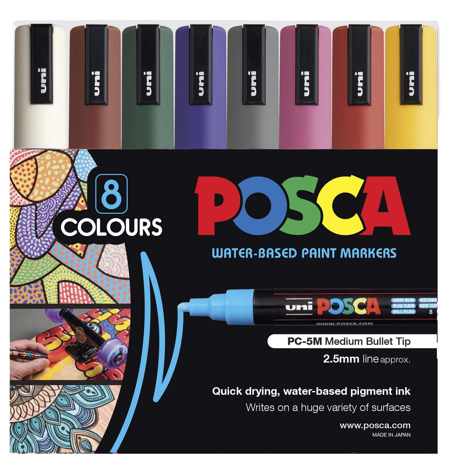 Uni Posca Marker Medium Bullet Tip PC-5M Black