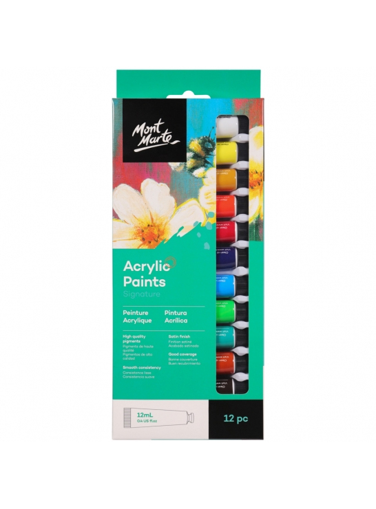 Mont Marte Signature Acrylic Colour Paint Set 24 x 75ml