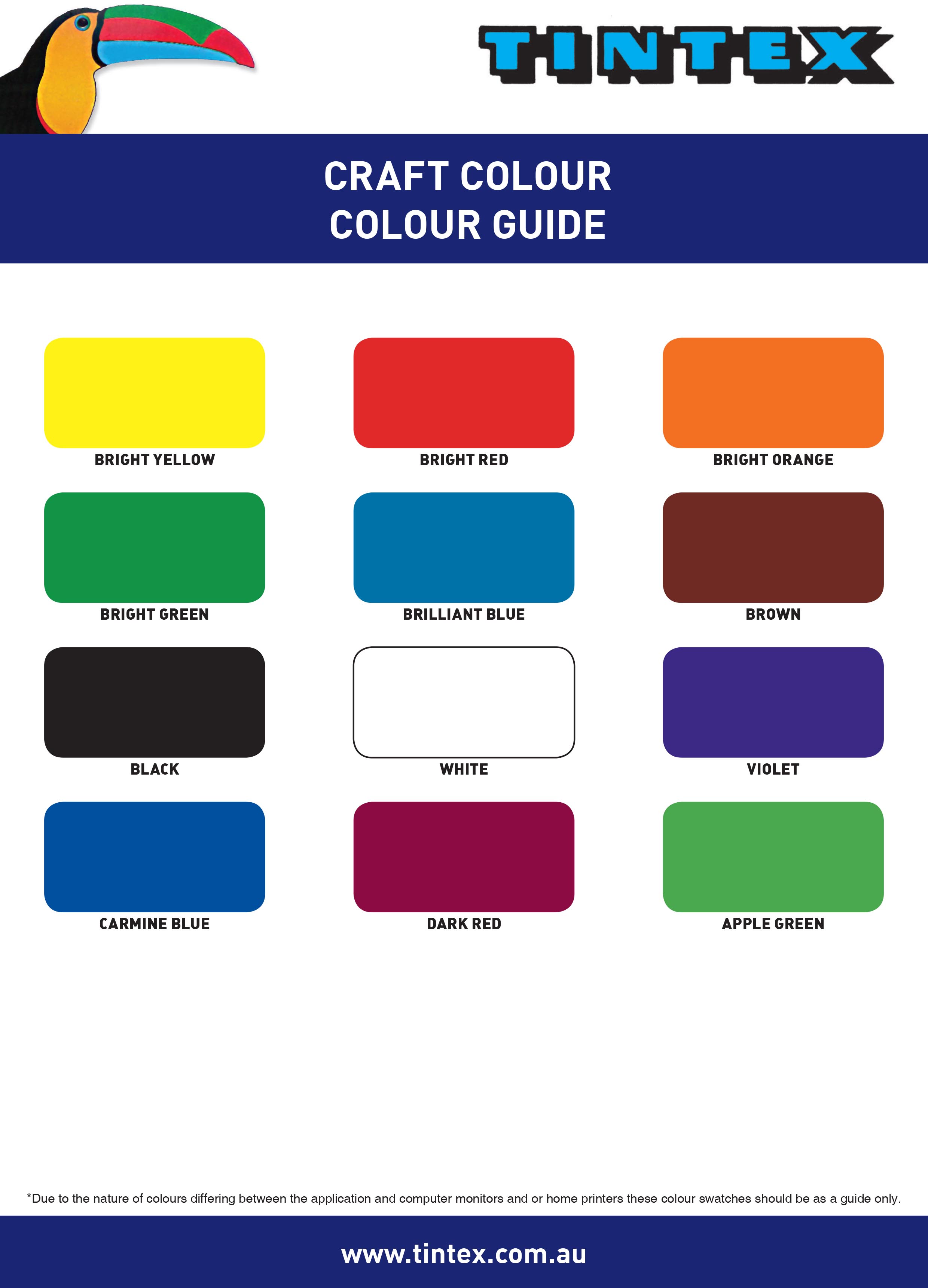 Tintex Colour Chart