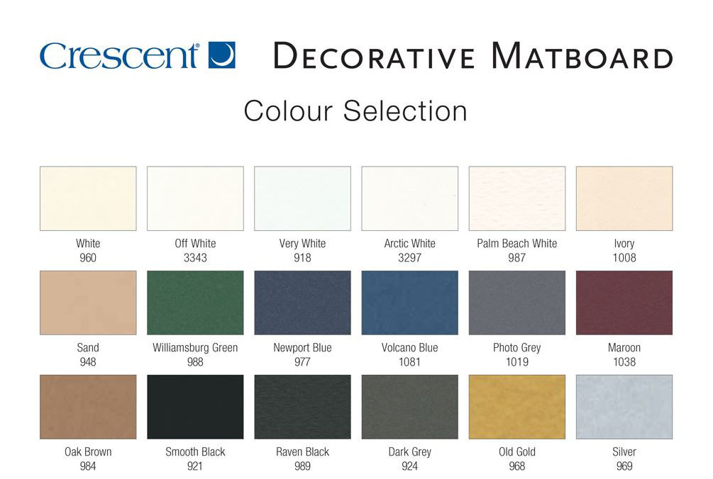 Crescent Matboard Color Chart