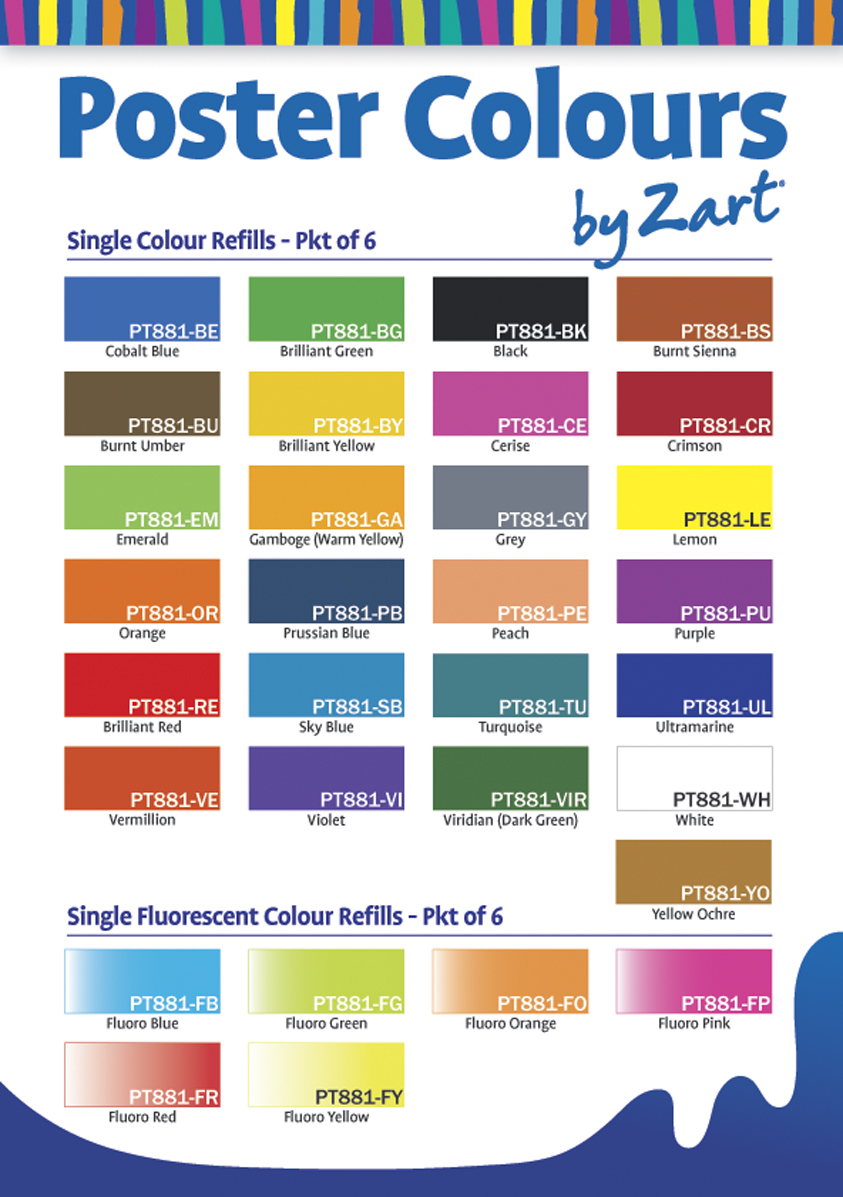 NICKER POSTER COLOUR (COLOR CHART)