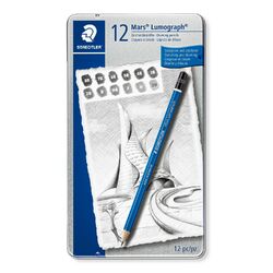 Staedtler Mars Lumograph 100 Sketching Pencils 12 Pack 6B-4H