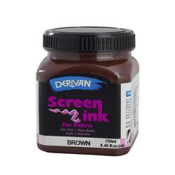 Derivan Screen Ink 250ml Brown