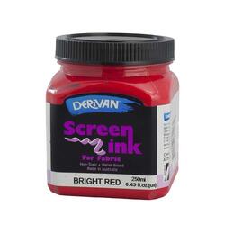 Derivan Screen Ink 250ml Bright Red