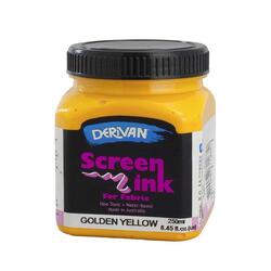 Derivan Screen Ink 250ml Golden Yellow