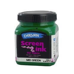 Derivan Screen Ink 250ml Mid Green