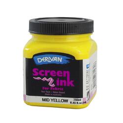 Derivan Screen Ink 250ml Mid Yellow