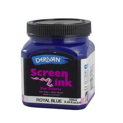 Derivan Screen Ink 250ml Royal Blue