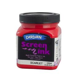 Derivan Screen Ink 250ml Scarlet