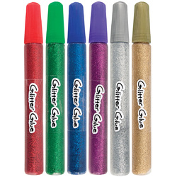 Zart Glitter Glue Pens Assorted Set of 6
