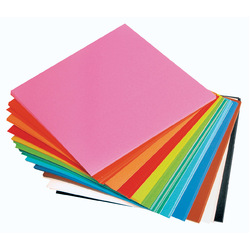 Adhesive Paper Squares Assorted Colours 15 x 15cm 100 Sheets