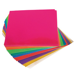 Adhesive Paper Squares Assorted Metallic Colours 15 x 15cm 100 Sheets