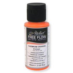 Atelier Free Flow Acrylics S4 Cadmium Orange 60ml