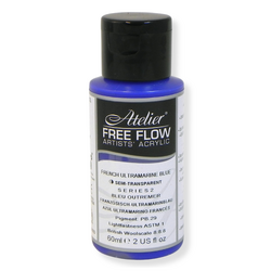 Atelier Free Flow Acrylics S2 French Ultramarine Blue 60ml
