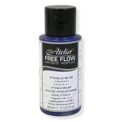 Atelier Free Flow Acrylics S1 Phthalo Blue 60ml