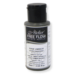 Atelier Free Flow Acrylics S1 Raw Umber 60ml