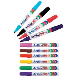 Artline 90 Permanent Marker Assorted 12 Pack