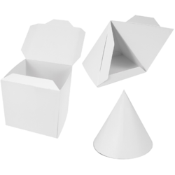 Cardboard Art/Mathematics Boxes Geometric Pack of 30 Shapes