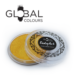 Global BodyArt Cake Face Paint Metallic Gold 32g