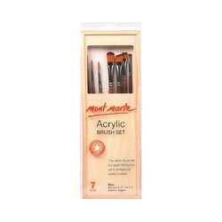 Mont Marte Acrylic Brush Set in Box 7 Pieces