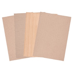 Corrugated Naural Card A4 Pack of 20 Sheets
