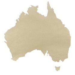 Large Australian Map Blank 52 x 92cm Pack of 10
