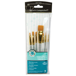 Royal & Langnickel Perspex Short Handle Brush Set of 7