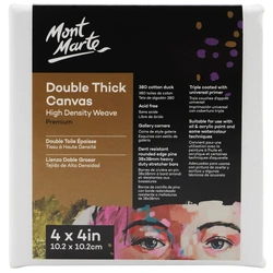 Mont Marte Carton of 45 Canvas 10 x 10 cm Double Thick 380gsm