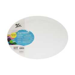 Mont Marte Carton of 20 Oval Stretched Canvas 25.4 x 35.6cm