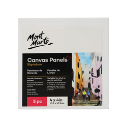 Mont Marte Canvas Panels 10.2 x 10.2cm (Pack of 5)