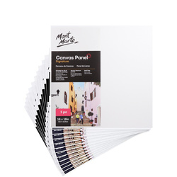 Mont Marte Carton of 12 Canvas Panel 45.7 x 45.7cm (Singles)