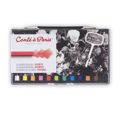 Conte Crayons Assorted Set of 12 Basic Colours
