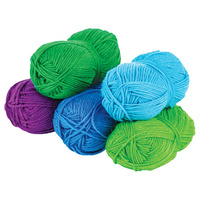 Acrylic Wool Yarn Assorted Cool Colours Pack of 5