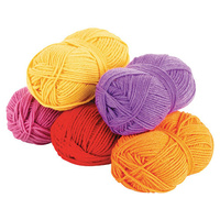Acrylic Wool Yarn Assorted Warm Colours Set of 5