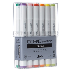 Copic Sketch Markers Assorted 12 Pack