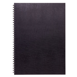 Black Cover Visual Art Diaries A4 Double Wire 60 sheets, 110gsm