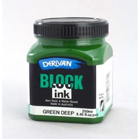 Derivan Waterbase Block Ink 250ml Green Deep