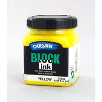 Derivan Waterbase Block Ink 250ml Yellow (Warm)