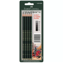 Faber Castell 9000 Graphite Set of 5 pencils - HB, 2B, 4B, 6B, & 8B