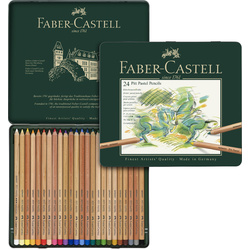 Faber-Castell Pitt Pastel Pencils Tin of 24 assorted colours