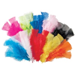 Turkey Feathers 15cm Assorted Colours 60g Bag